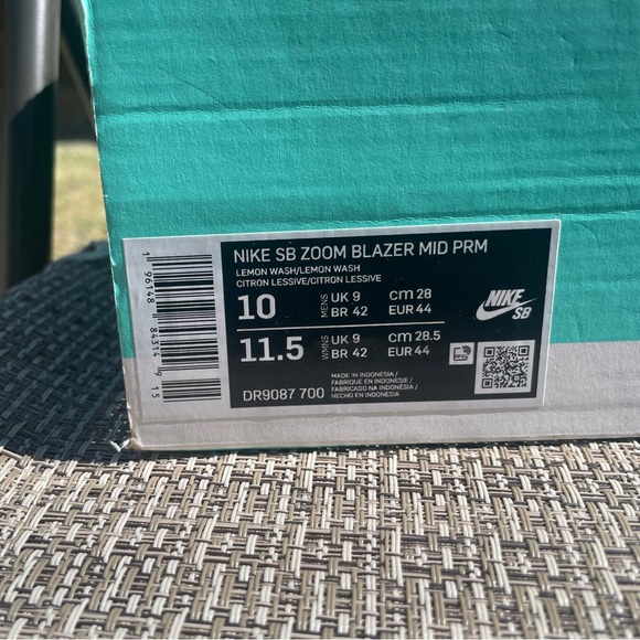Nike SB Zoom Blazer Mid PRM – Lemon Wash – Men’s 10 – Brand New Box missing Lid - Picture 8 of 8